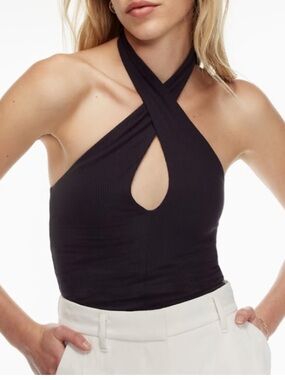 Aritzia Wilfred Women’s Black Halter Top